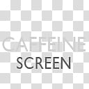 Gill Sans Text Dock Icons, Caffeine, caffeine screen text overlay transparent background PNG clipart
