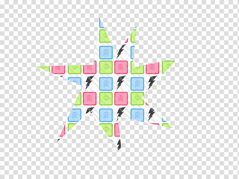 white, pink, and green star artwork transparent background PNG clipart