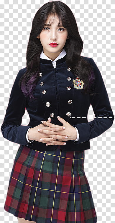 Somi Scoolooks, woman wearing school uniform transparent background PNG clipart