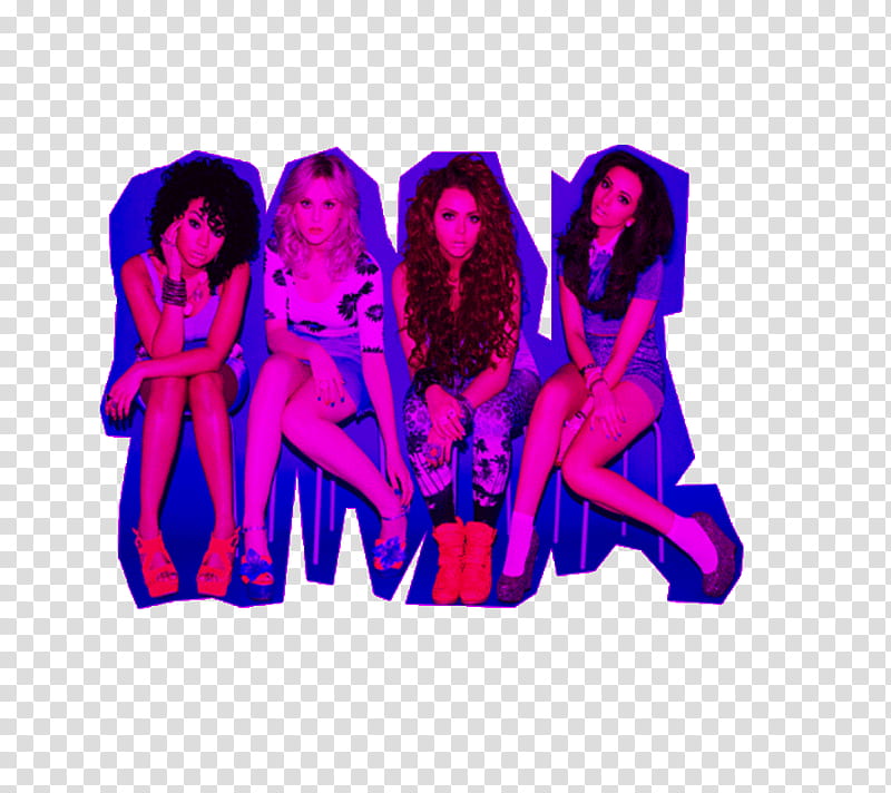 Little Mix, group of four sitting women transparent background PNG clipart