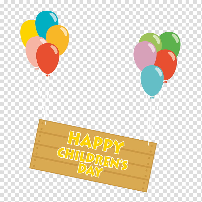 Childrens Day, Logo, Sos Childrens Village, Festival, Text, Yellow, Balloon, Heart transparent background PNG clipart