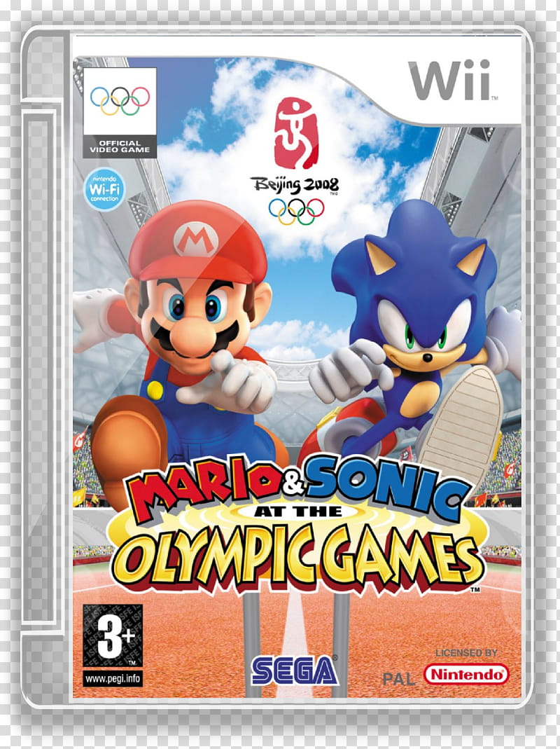 Super Mario Jewel Case, Mario & Sonic at the Olimpic Games transparent background PNG clipart