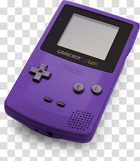 Classic Consoles, purple Game Boy color handheld console transparent background PNG clipart