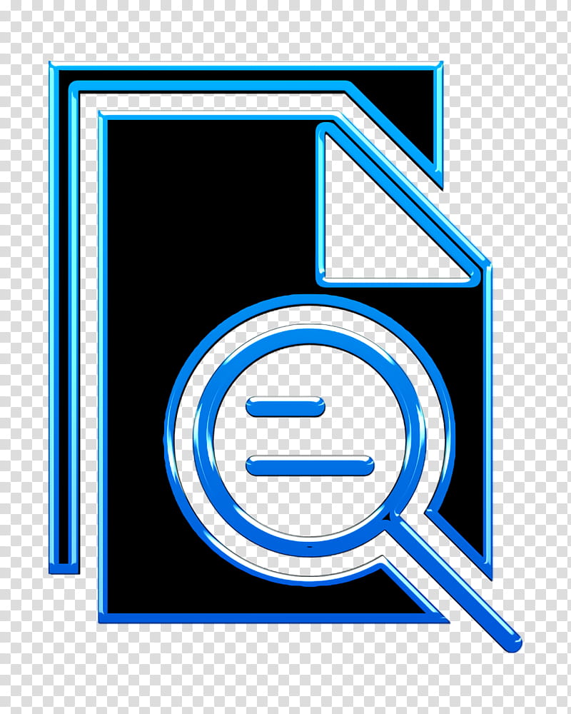 File icon Search icon Essential Compilation icon, Electric Blue, Line, Logo, Symbol, Rectangle transparent background PNG clipart