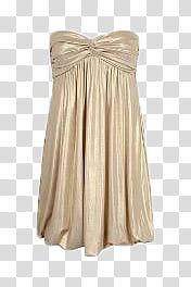 women's gold strapless maxi dress transparent background PNG clipart