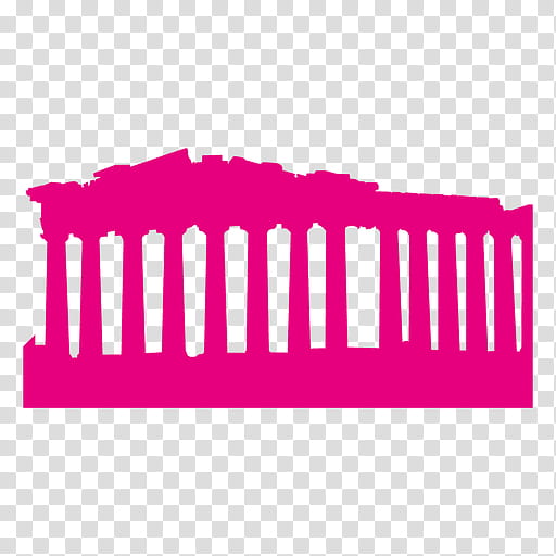 Parthenon Pink, Drawing, Skyline, Logo, Text, Magenta, Violet, Rectangle transparent background PNG clipart