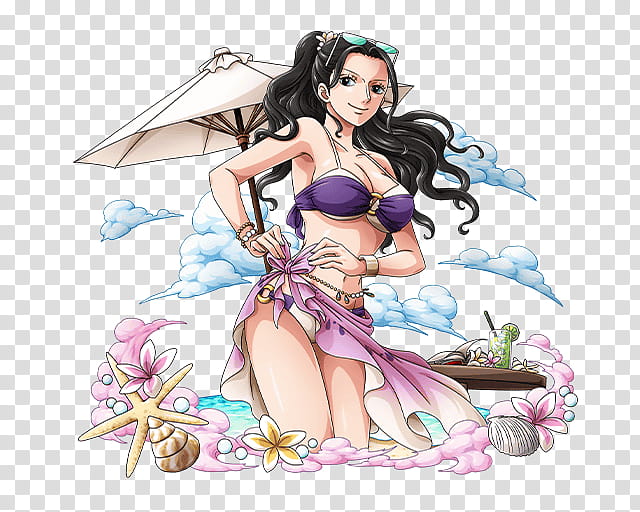 Nico Robin, female animated character illustration transparent background PNG clipart