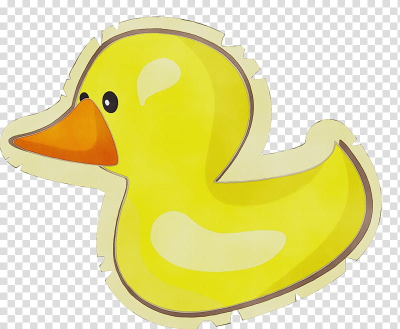 duck rubber ducky yellow ducks, geese and swans bird, Watercolor, Paint, Wet Ink, Ducks Geese And Swans, Water Bird, Beak, Toy transparent background PNG clipart