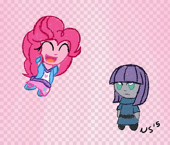 Crayon Pinkie And Maud transparent background PNG clipart