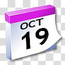 WinXP ICal, October  calendar icon transparent background PNG clipart
