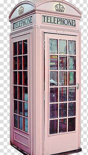 Old Pink s, white telephone booth illustration transparent background PNG clipart