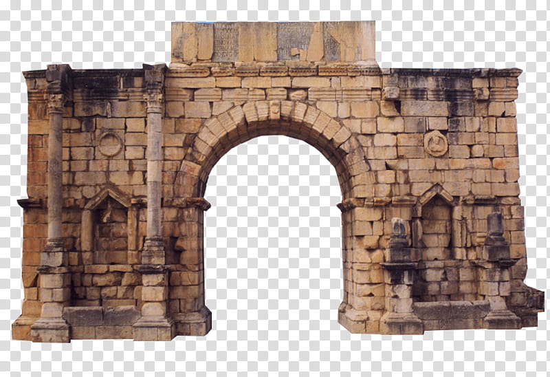 Monuments, brown concrete arch transparent background PNG clipart
