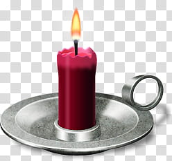 Halloween, red candle on candle holder illustration transparent background PNG clipart