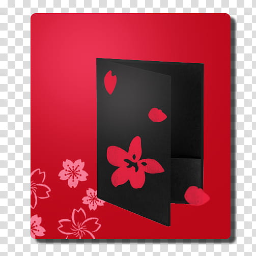 Sakura OS Icons, default filetype, black and pink folder icon transparent background PNG clipart
