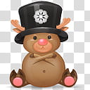 brown deer wearing hat illustration transparent background PNG clipart