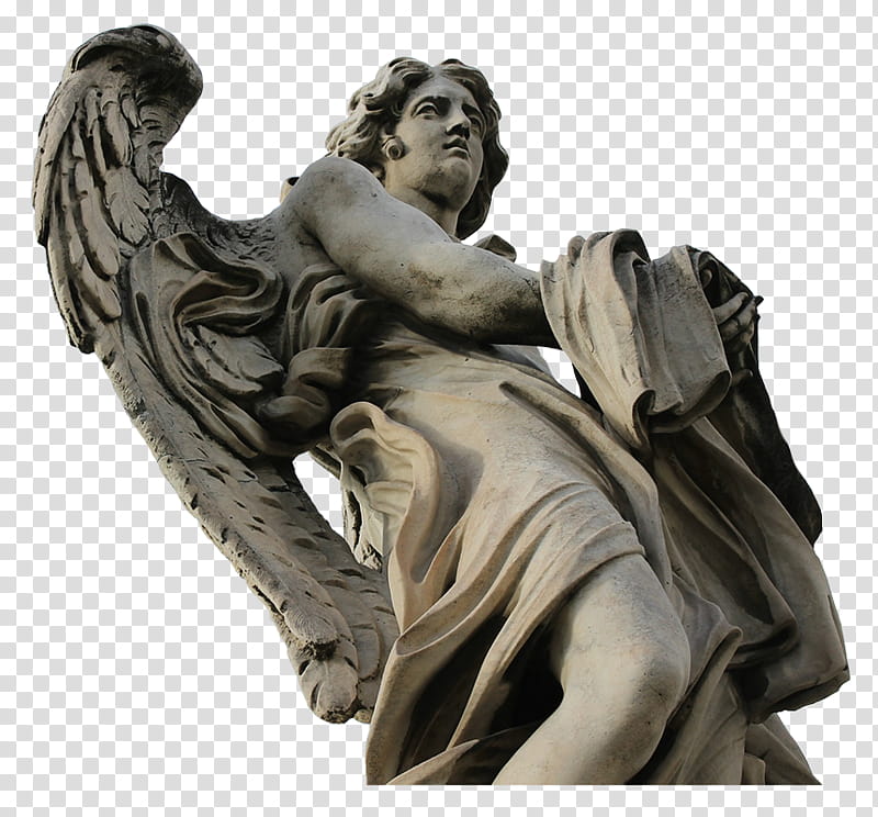 marble and stone, angel statue transparent background PNG clipart