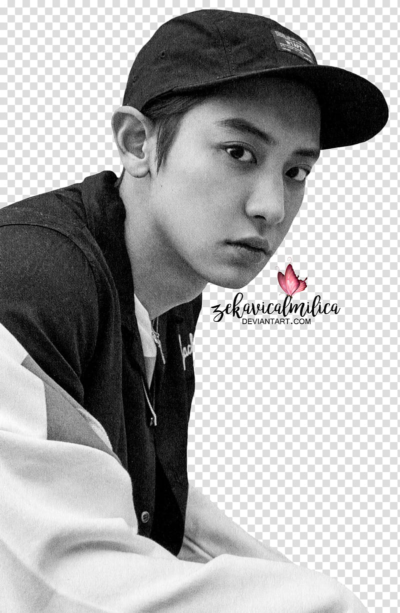 EXO Chanyeol Lucky One, man wearing cap transparent background PNG clipart