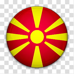 World Flag Icons, red and yellow sun art transparent background PNG clipart