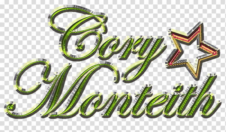 Cory Monteith Text transparent background PNG clipart