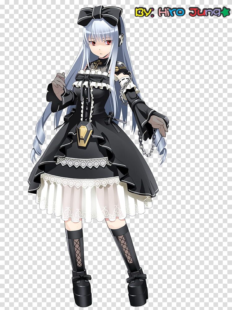 Anime Lolitas Renders Girl Wearing Black And White Dress