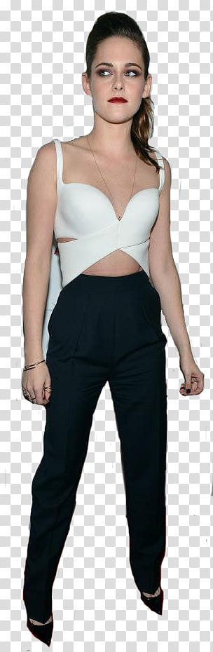 woman wears white camisole transparent background PNG clipart