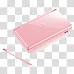 glamour ico and icons , , pink Nintendo DS Lite transparent background PNG clipart