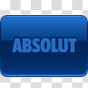 Verglas Icon Set  Oxygen, Absolut, Absolut text on blue background transparent background PNG clipart