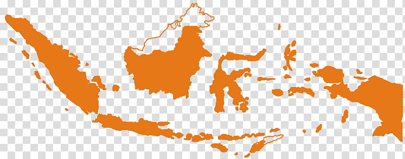 Indonesia Map, Orange, Text, Line, Sky, Silhouette transparent background PNG clipart