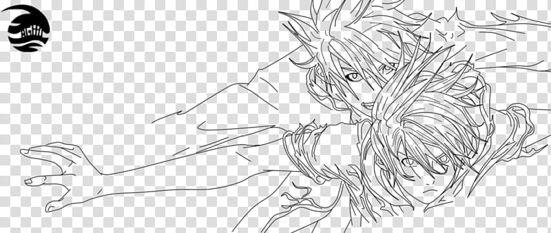 air gear  lineart, anime character outline transparent background PNG clipart