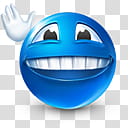 Very emotional emoticons , , blue waving smiley emoji transparent background PNG clipart