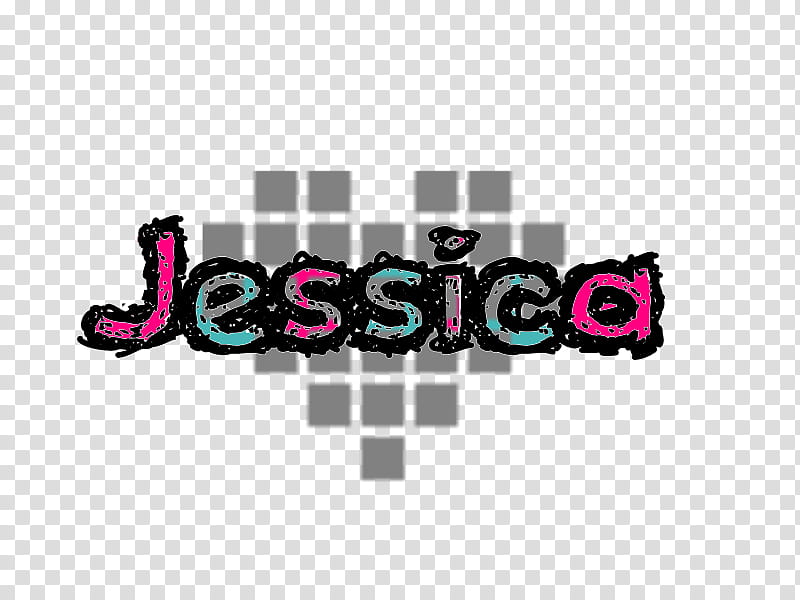 Texto Jessica con corazon transparent background PNG clipart