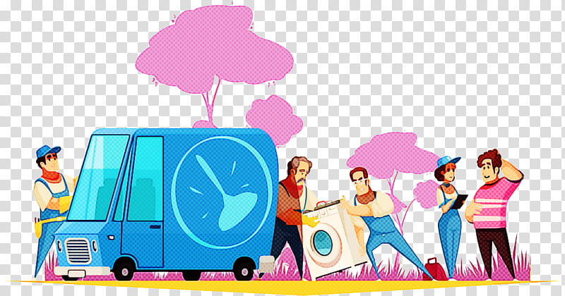 transport cartoon pink vehicle play transparent background PNG clipart