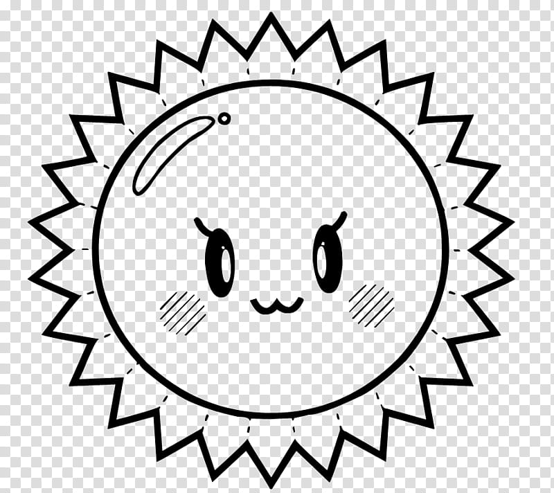 Cute, black sun transparent background PNG clipart