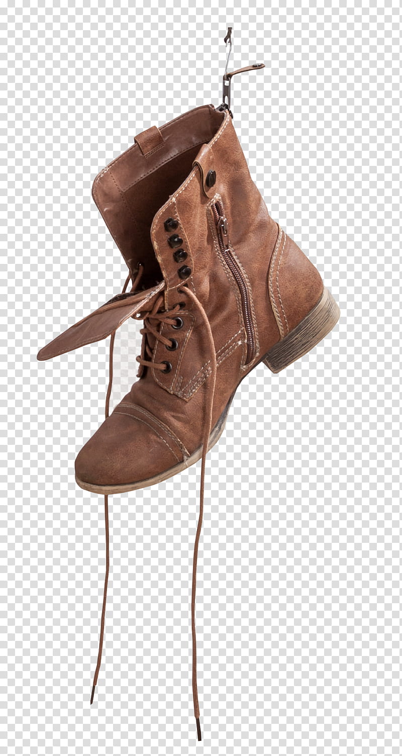 brown leather lace-up boot transparent background PNG clipart