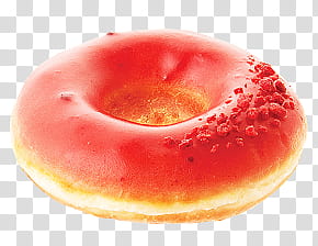 red donut transparent background PNG clipart