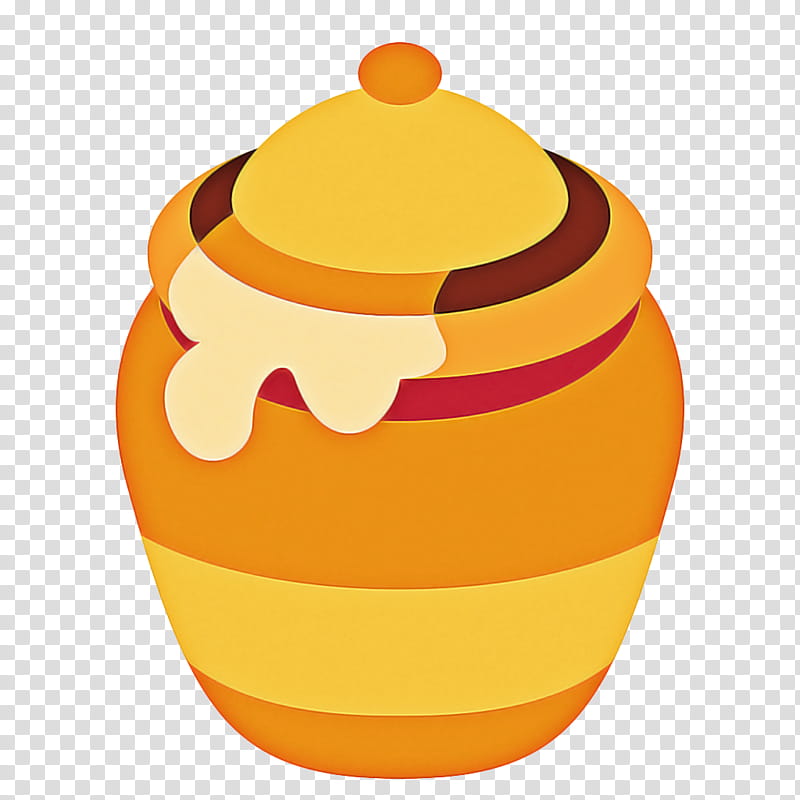 Email Emoji, Honeypot, Jar, Honeycomb, Food, Comb Honey, Orange, Yellow transparent background PNG clipart