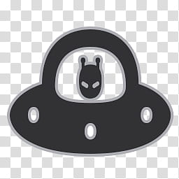 Flat Gray Icons, alien, black spaceship transparent background PNG clipart