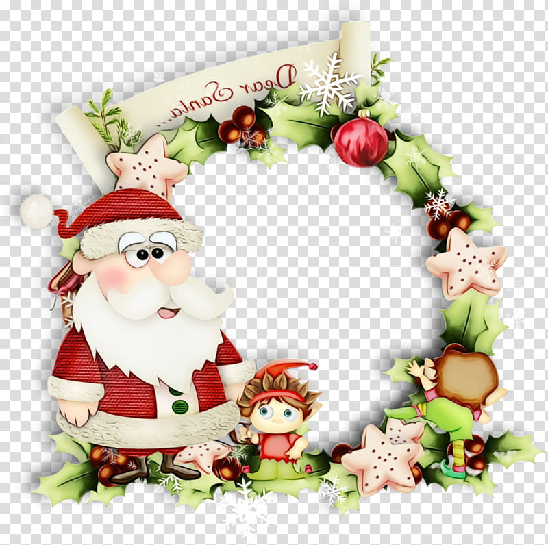 Christmas decoration, Christmas Santa, Santa Claus, Saint Nicholas, Kris Kringle, Father Christmas, Watercolor, Paint transparent background PNG clipart