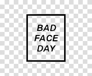 AESTHETIC GRUNGE, bad face day poster transparent background PNG clipart