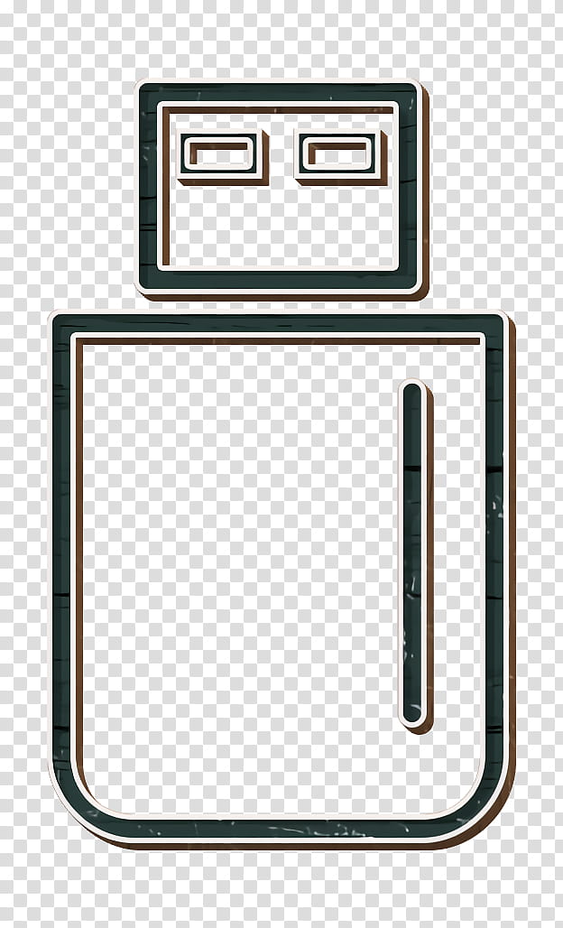 drive icon pen icon pen drive icon, Pen Drive Line Icon Icon, Technology, Rectangle transparent background PNG clipart