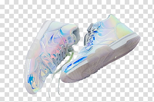 AESTHETIC S , blue-yellow-and-white Nike shoes transparent background PNG clipart