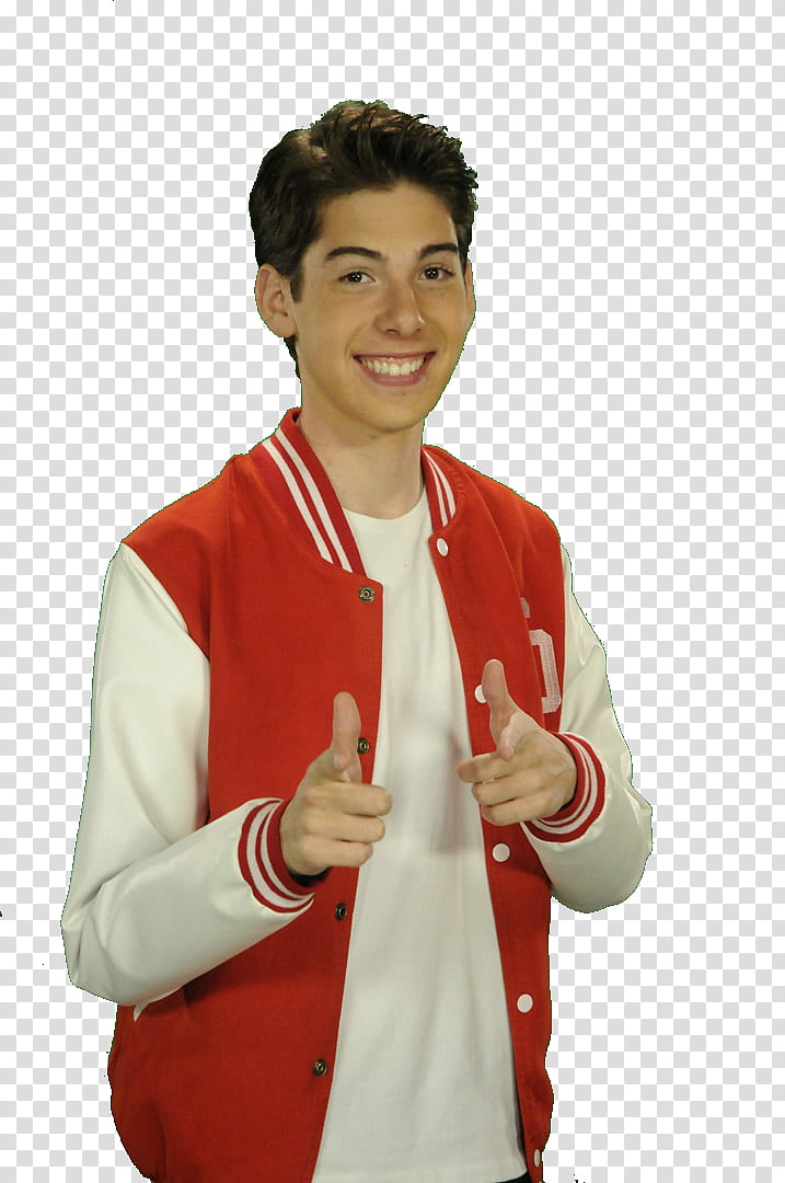 man wears red varsity jacket transparent background PNG clipart