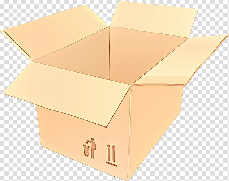 box yellow shipping box paper product packing materials, Cartoon, Carton transparent background PNG clipart