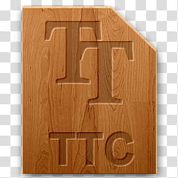 Wood icons for file types, ttc, TTC.exe icon transparent background PNG clipart
