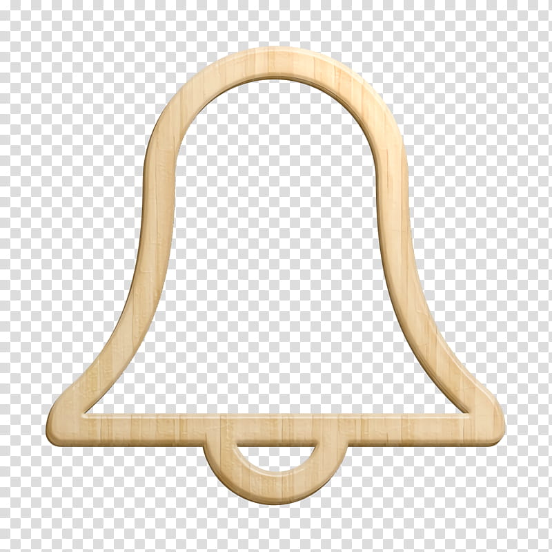 Minimal Universal Theme icon Bell icon Notification icon, Brass, Beige, Metal transparent background PNG clipart