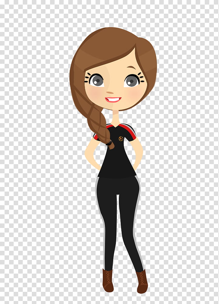 Katniss Doll Nena Katniss Everdeen, female cartoon character transparent background PNG clipart