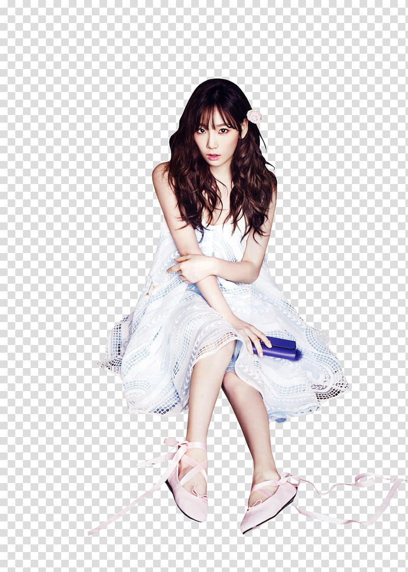 TAEYEON SNSD , SNSD Kim Taeyeon in sitting position transparent background PNG clipart