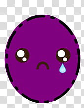 Violet Crying Kawaii transparent background PNG clipart