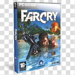 DVD Game Icons v, Far Cry, Far Cry PC DVD-ROM game case transparent background PNG clipart