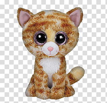 brown cat plush toy transparent background PNG clipart